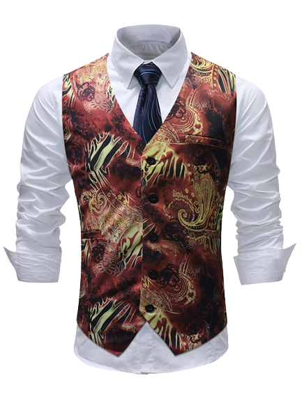 Filigree Print Waistcoat