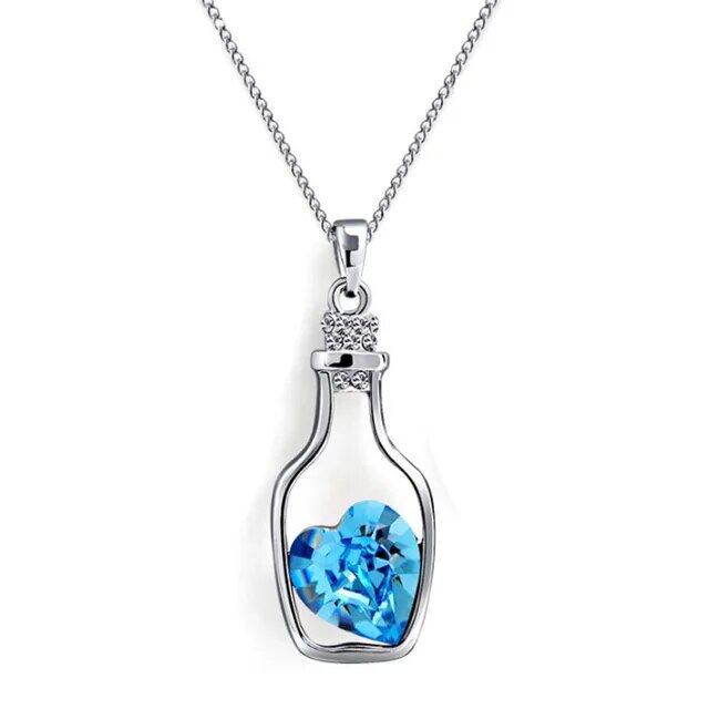 Wishing Bottle Crystal Zircon Ladies Pendant