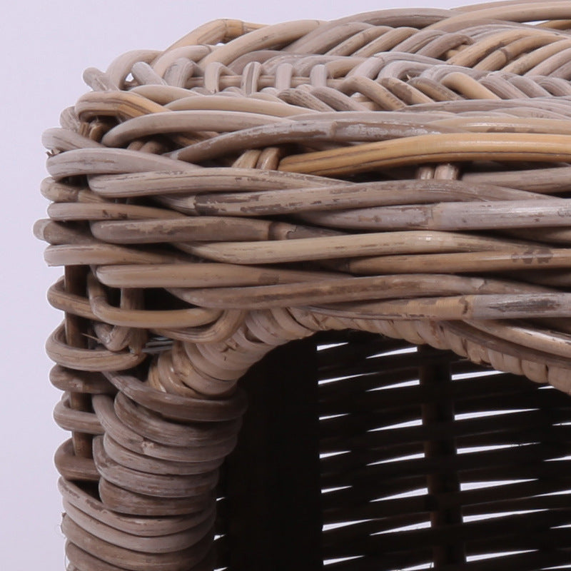 Rattan Round Kennel Stool