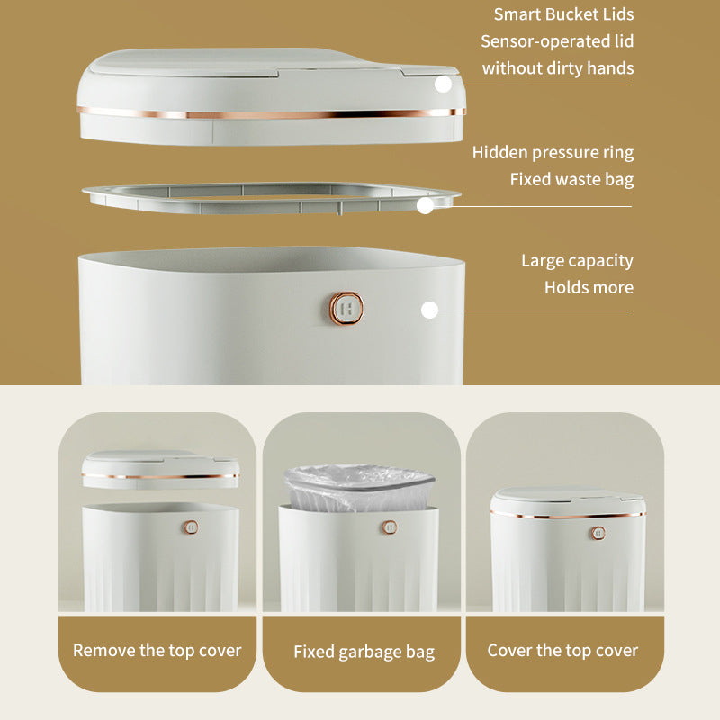 Xiaomi White Light Intelligent Sensor Garbage Can