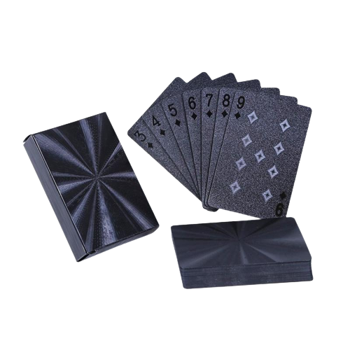 Black playing cards