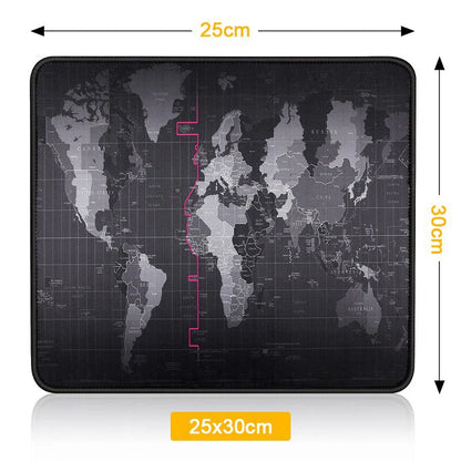 RGB Gaming Mouse Pad W/World Map Print