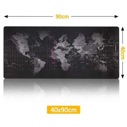 RGB Gaming Mouse Pad W/World Map Print