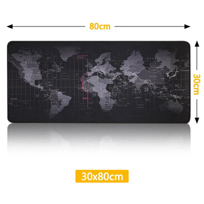 RGB Gaming Mouse Pad W/World Map Print