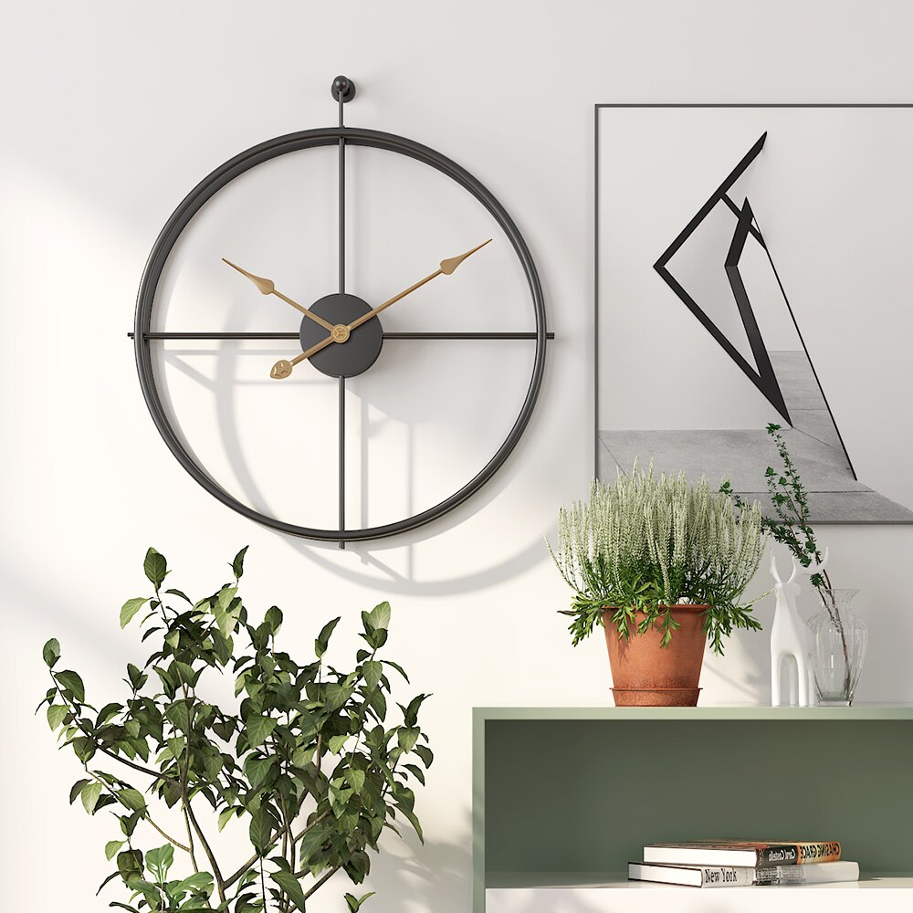 Large Wroth Iron Wall Clock