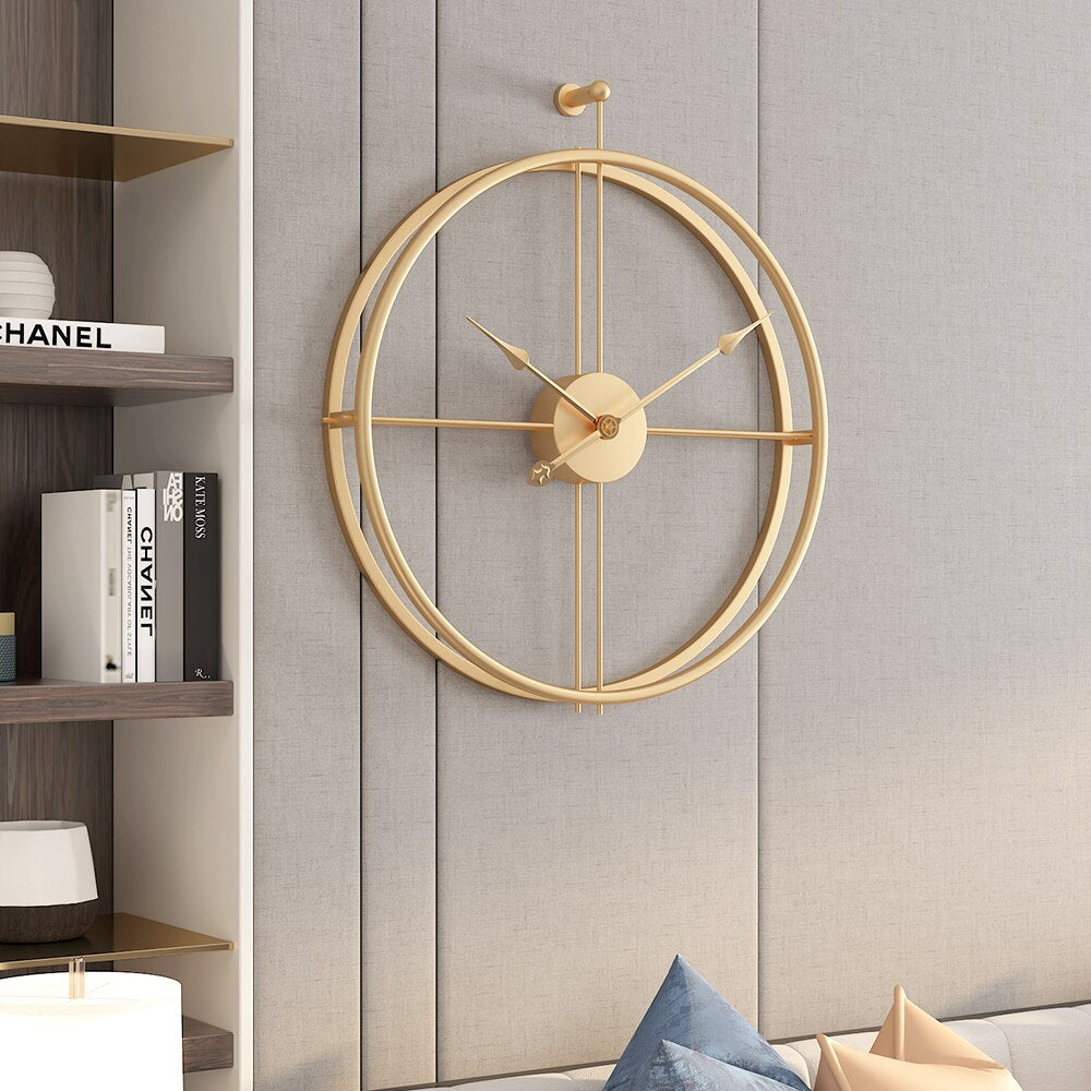 Large Wroth Iron Wall Clock