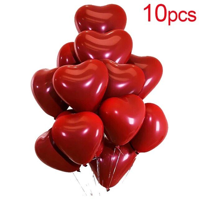 Red heart balloons