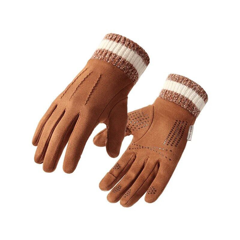 Warm suede gloves