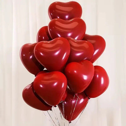 Heart-shaped balloons