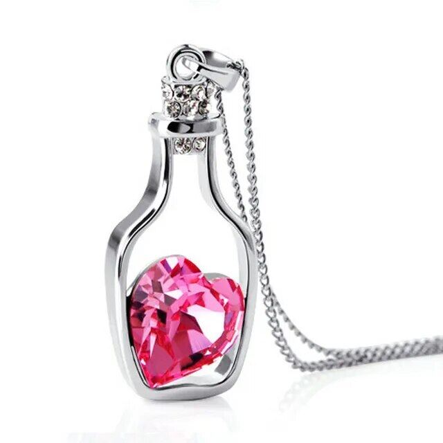 Wishing Bottle Crystal Zircon Ladies Pendant